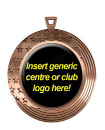 2" Stars & Stripe Hdr - Bronze Medal 7.5cm Dia