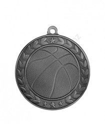 Basketball Illusion Medal - Silver 5.7cm Dia