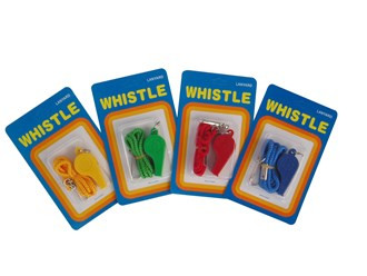 Whistle Plastic with Lanyard - Small