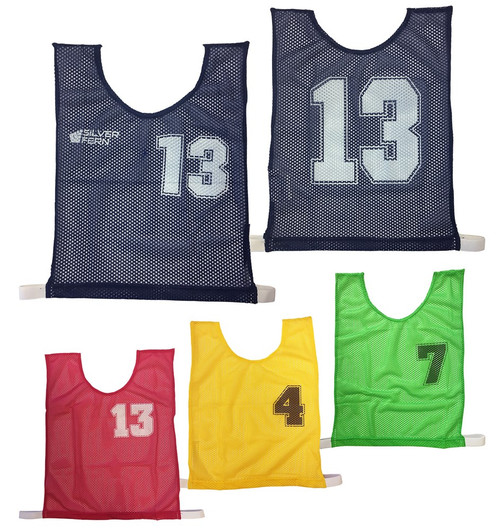 Basketball Numbered Bibs Set - Blue/Green/Red/Yellow
