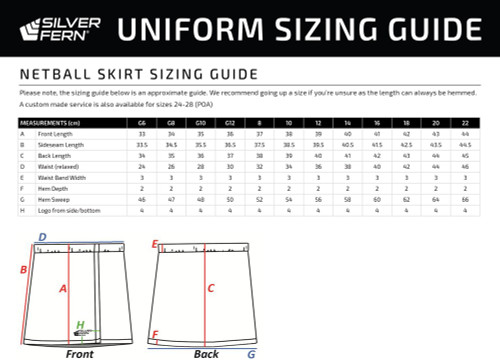 Silver Fern Netball Skirt