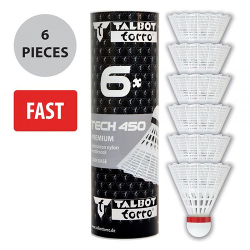 Talbot-Torro Tech 450 Shuttlecocks – Tube of 6 Fast