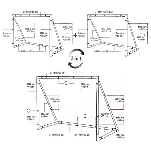 ADJUSTABLE SOCCER GOAL SET