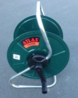 SumiSoaker Standard 50m Hose on Green Metal Winder