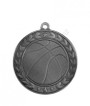 Basketball Illusion Medal - Silver 5.7cm Dia