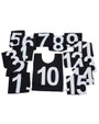 Set of Numbered Bibs 1-15 (2 side print)