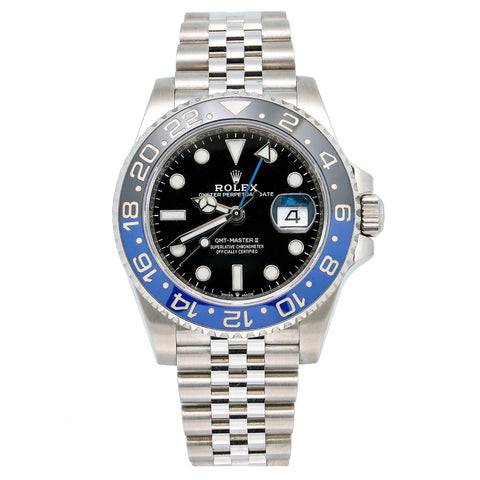 Rolex GMT-Master II 40MM 126710BLNR Batgirl Black Dial Black & Blue Ceramic Bezel Stainless Steel Jubilee Bracelet