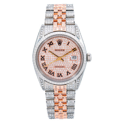 Rolex Datejust 36MM Roman Dial Two Tone Rose Gold