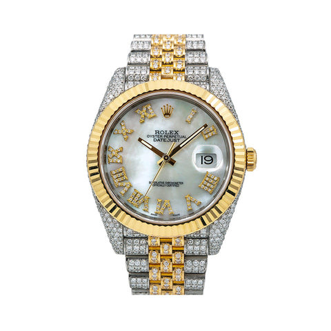Rolex Datejust 41MM Mother of Pearl Two Tone Yellow Gold Jubilee