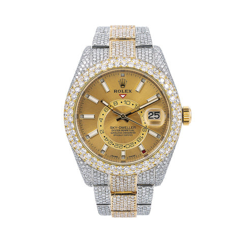 Rolex Sky-Dweller 42MM Champagne Dial Two Tone Yellow Gold