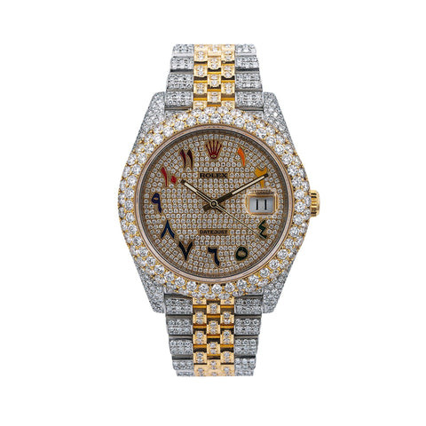Rolex Datejust 41MM Rainbow Eastern Arabic Dial Two Tone Yellow Gold