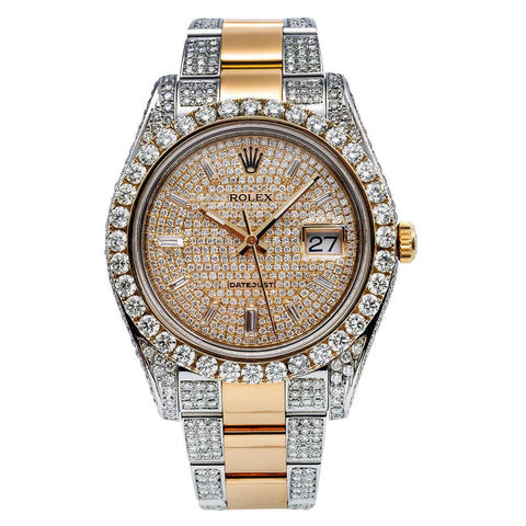 Rolex Datejust 41MM Two Tone Yellow Gold Semi Diamond