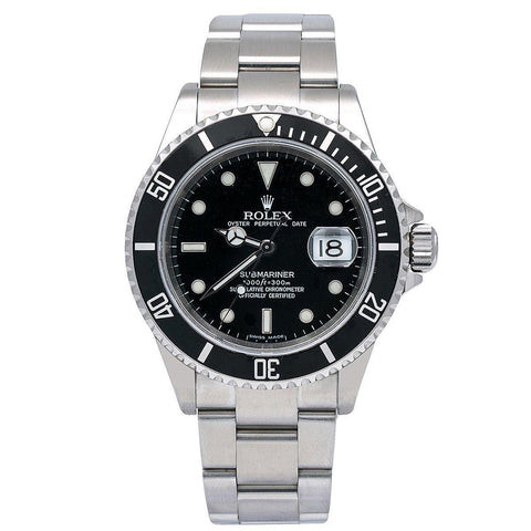 Rolex Submariner Date 40MM 16610 Black Dial Black Bezel Stainless Steel Oyster Bracelet