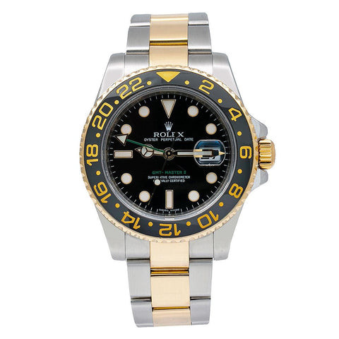 Rolex GMT-Master II 40MM 116713 Black Dial Black Ceramic Bezel Two Tone Yellow Gold Oyster Bracelet
