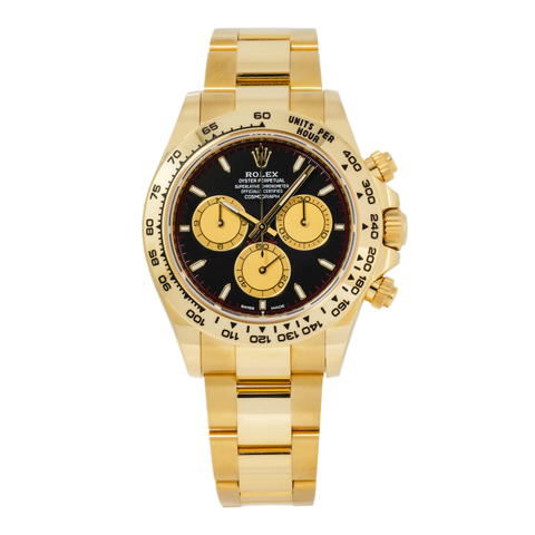 Rolex Cosmograph Daytona 40MM 126508 Pikachu Black Dial Tachymeter Bezel 18K Yellow Gold Oyster Bracelet