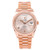 Rolex Day-Date 40MM 228235 Sundust Roman Dial Fluted Bezel 18K Rose Gold President Bracelet