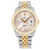 Rolex Datejust 36MM Pink Floral Diamond Two Tone Yellow Gold Semi Diamond