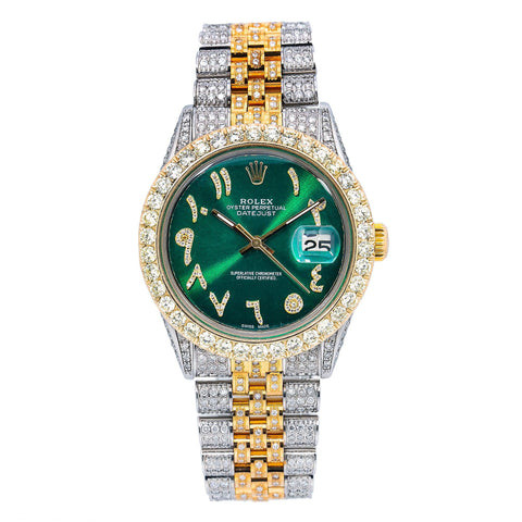 Rolex Datejust 36MM Green Eastern Arabic Dial Two Tone Yellow Gold Jubilee