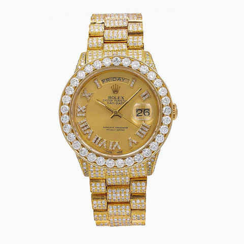 Rolex Day-Date 36MM Champagne Roman Dial  Yellow Gold President