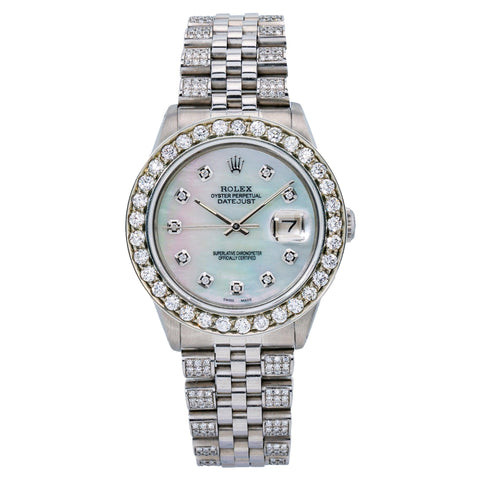 Rolex Datejust 36MM Mother of Pearl Dial Semi Diamond