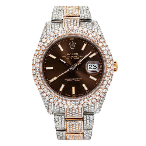 Rolex Datejust 41MM Chocolate Dial Two Tone Rose Gold