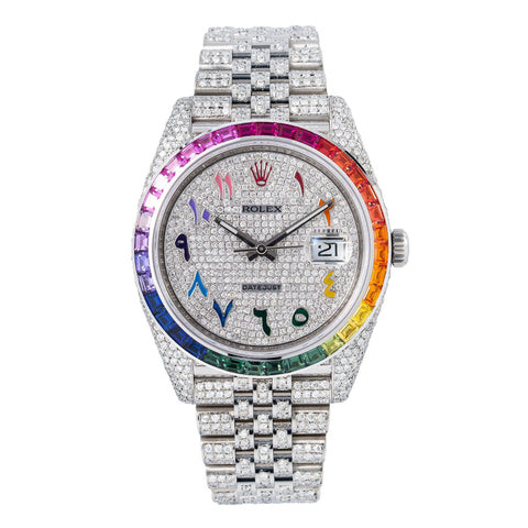 Rolex Datejust 41MM Rainbow Eastern Arabic Dial Jubilee