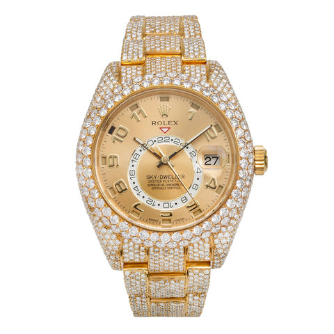 Rolex Sky-Dweller 42MM Champagne Bezel Yellow Gold