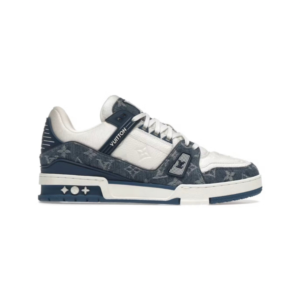 Louis Vuitton LV Trainer Monogram Denim White Blue