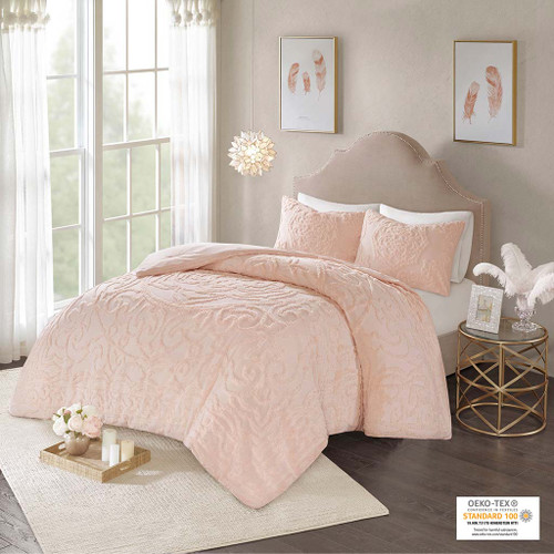 Madison Park Laetitia 3 Piece Cotton Chenille Medallion Comforter Set Mp10 5877 By Olliix