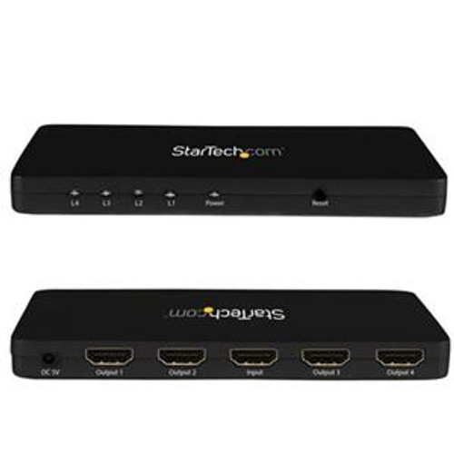 4K Hdmi 4 Port Video Splitter St124Hd4K By Startech Com