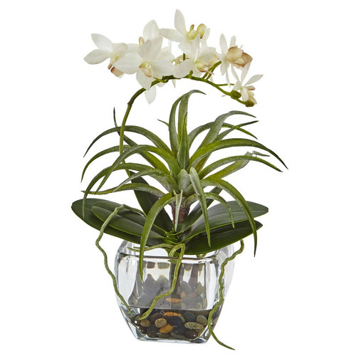 10 Orchid And Succulent Arrangement 1443 By Nearly Natural