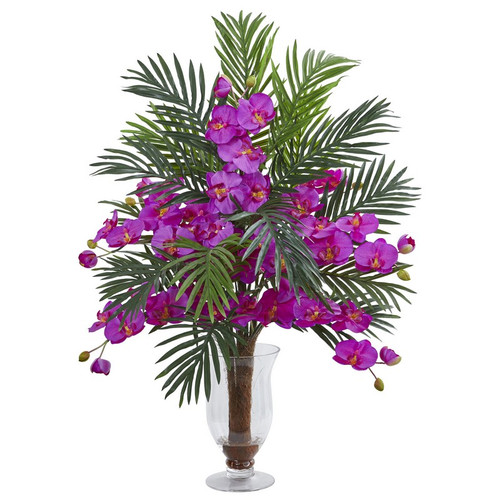 30 Phalaenopsis Orchid And Areca Palm Arrangement 1732 Or By Nearly Natural