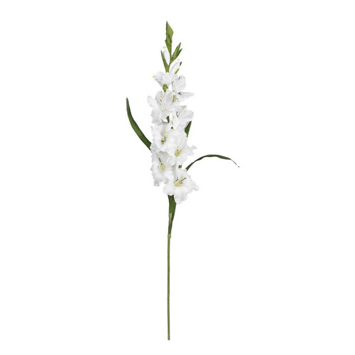 36 Gladiolas Set Of 12 White 2122 Wh By Nearly Natural