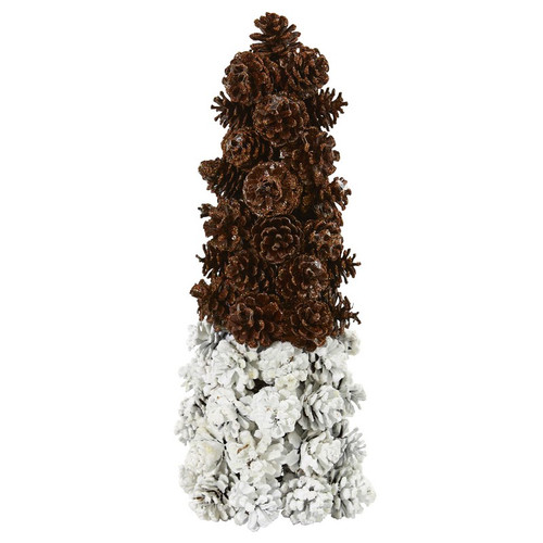 18 Snowed Pine Cone Tree 4182 By Nearly Natural