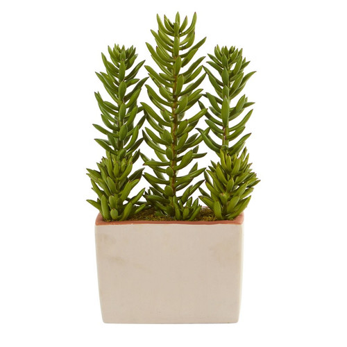 17 Succulent Artificial Plant With Decorative Planter 4219 By Nearly Natural