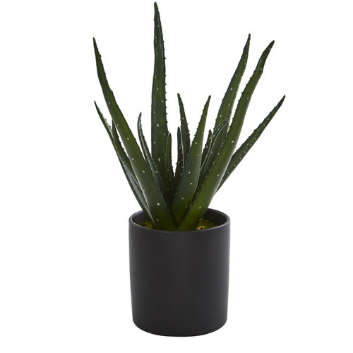 19 Aloe Artificial Plant With Planter 4240 By Nearly Natural