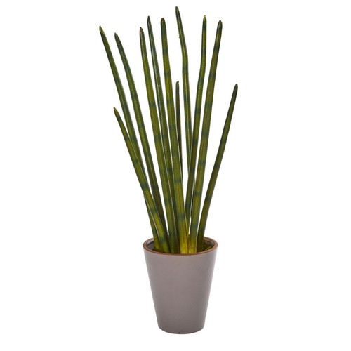 24 Bamboo Shoot Artificial Plant In Decorative Planter 4243 By Nearly Natural