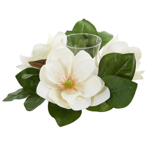 13 Magnolia Artificial Candelabrum Arrangement 4346 By Nearly Natural