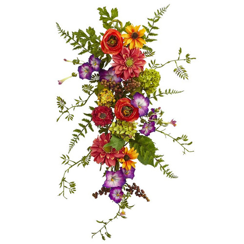 24 Garden Flower Teardrop 4578 By Nearly Natural