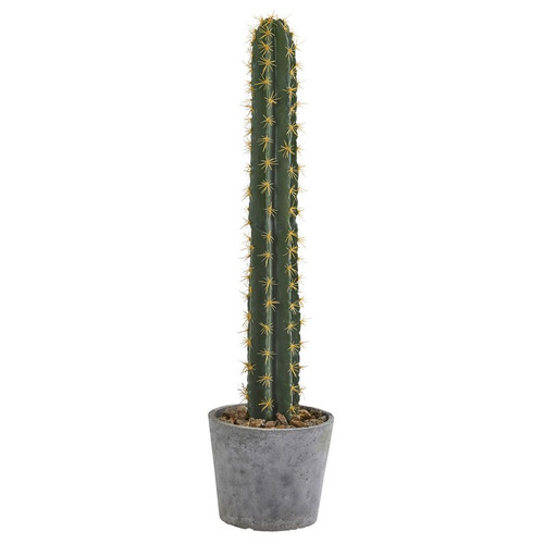 41 Cactus In Stone Planter 4589 By Nearly Natural