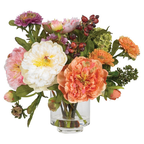 10 Peony Arrangement 4689 By Nearly Natural