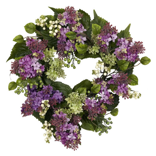 20 Hanel Lilac Wreath 4786 By Nearly Natural