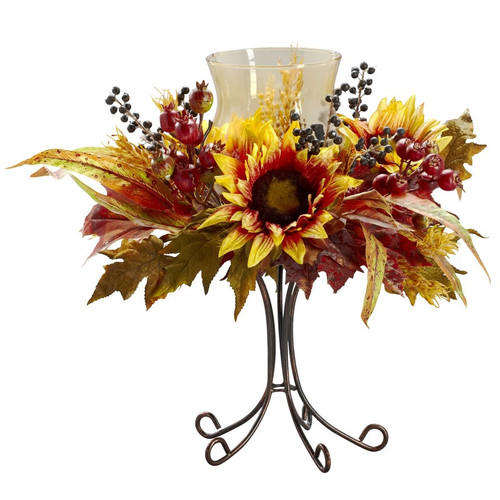 16 Sunflower Candelabrum 4933 By Nearly Natural