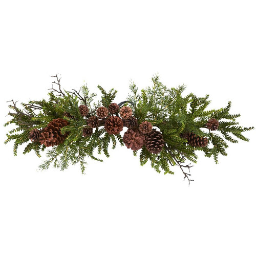 30 Pine Pine Cone Swag 4943 By Nearly Natural