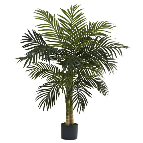 4 Golden Cane Palm Tree X 2 W 15 Lvs 5357 By Nearly Natural