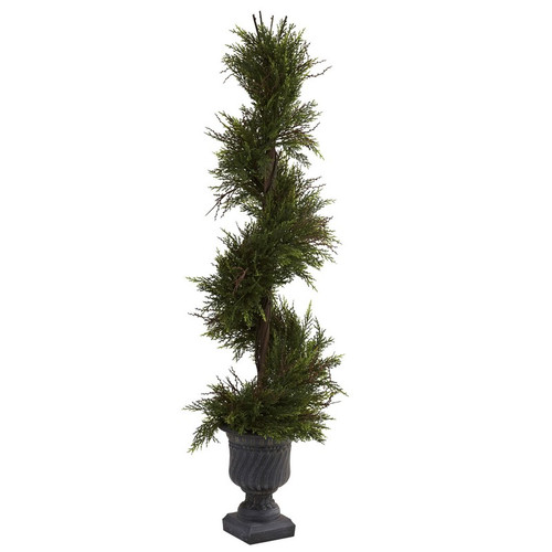 45 Mini Pine Spiral W Urn W 563 Lvs 5367 By Nearly Natural