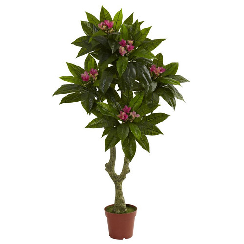 5 Plumeria Tree Uv Resistant W 88 Lvs Indoor Outdoor 5394 By Nearly Natural
