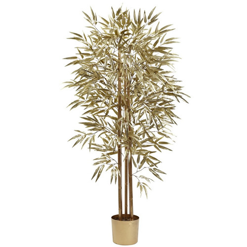 5 Golden Bamboo Tree X 3 W 880 Lvs 5395 By Nearly Natural