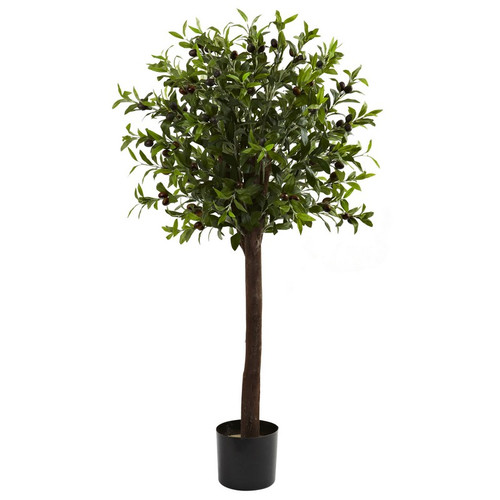 4 Olive Topiary Tree W 1056 Lvs 5411 By Nearly Natural