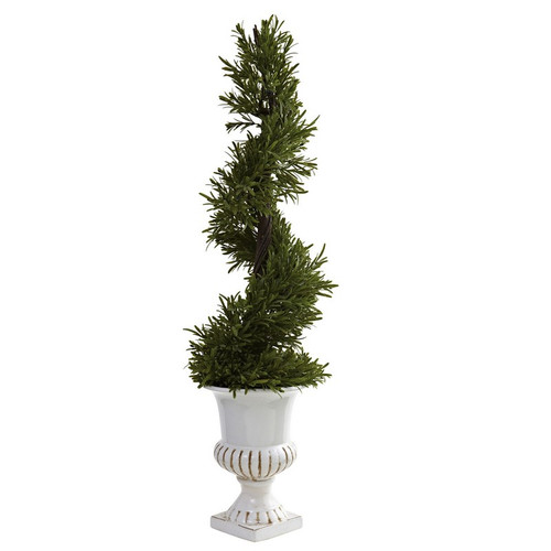 3 Rosemary Spiral W Urn Indoor Outdoor 5426 By Nearly Natural